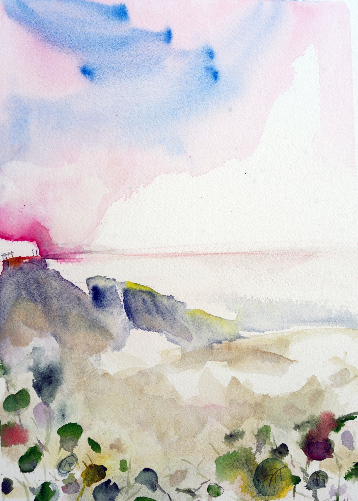Blind Pass 12 x 18 inch Original Watercolor Painting