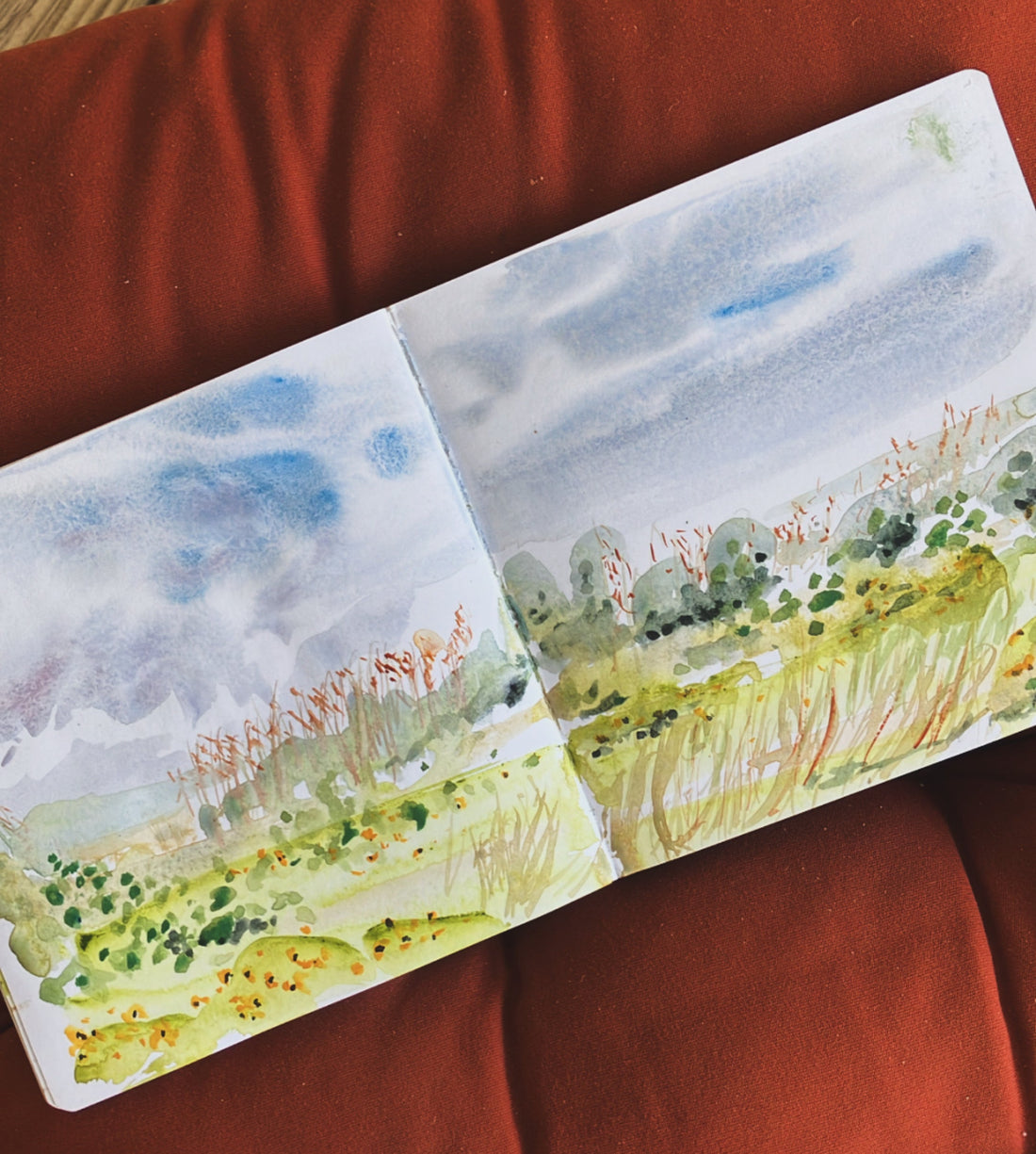 watercolor sketch, Sanibel Island, Florida