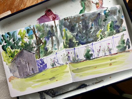 Watercolor sketch Long Island New York