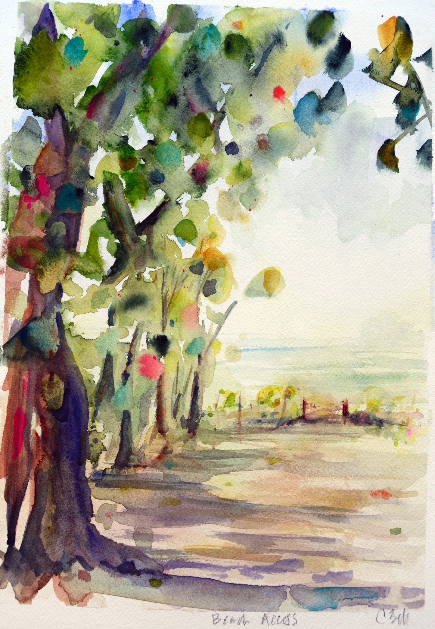 Beach Access, 12 x 18 inch Original Watercolor Painting