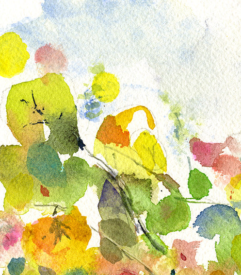 Sea Grapes, 9x12 inch Original Watercolor Painting